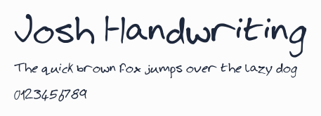 Josh Handwriting預覽圖