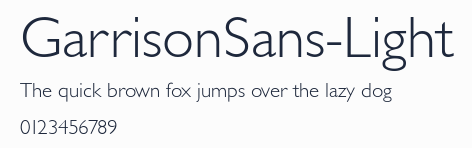 GarrisonSans-Light預覽圖