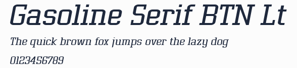 Gasoline Serif BTN Lt