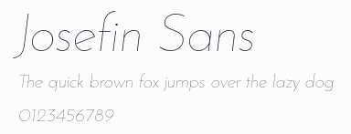 Josefin Sans預覽圖