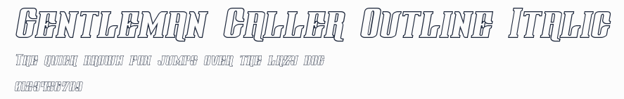 Gentleman Caller Outline Italic預覽圖