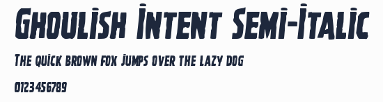 Ghoulish Intent Semi-Italic