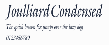 JoulliardCondensed預覽圖