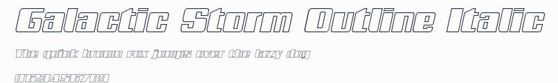 Galactic Storm Outline Italic預覽圖