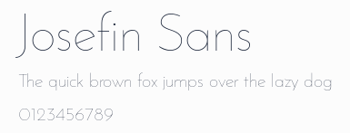 Josefin Sans預覽圖