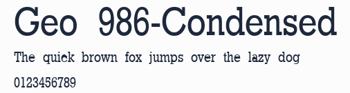 Geo 986-Condensed
