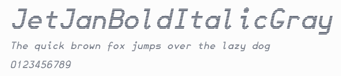 JetJanBoldItalicGray預覽圖