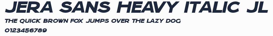 Jera Sans Heavy Italic JL