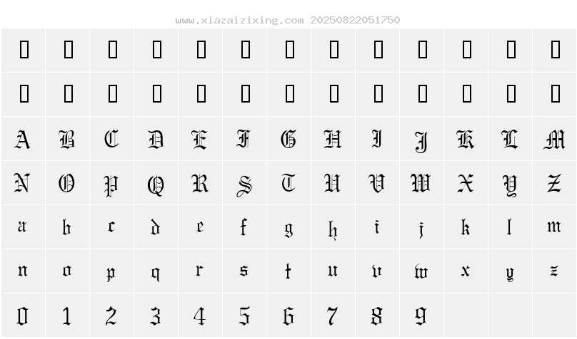 字符映射圖