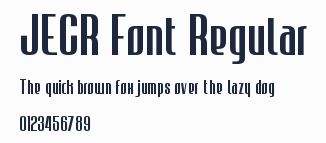 JECR Font Regular預覽圖