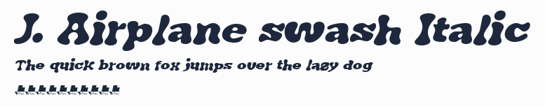 J. Airplane swash Italic預覽圖