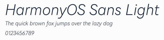 HarmonyOS Sans Light預覽圖