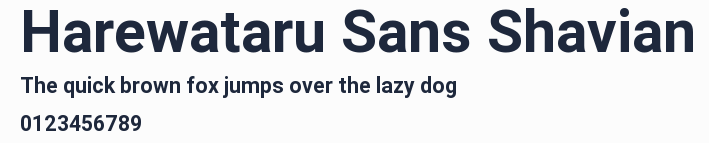 Harewataru Sans Shavian