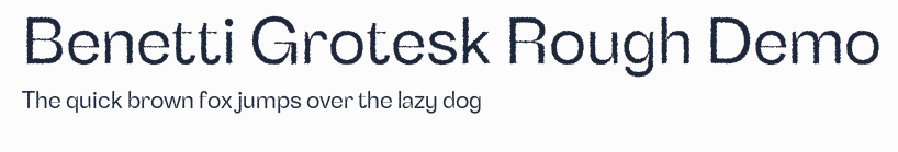 Benetti Grotesk Rough Demo預覽圖
