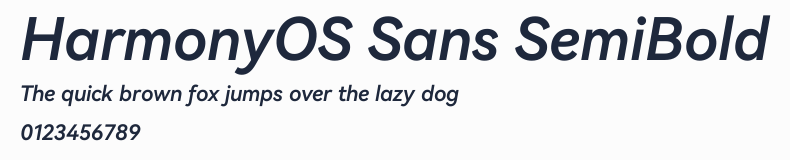HarmonyOS Sans SemiBold預覽圖