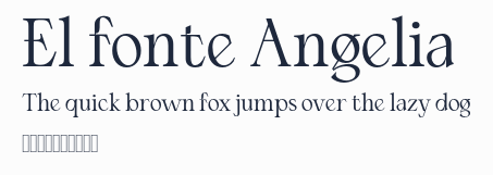 El fonte Angelia預覽圖