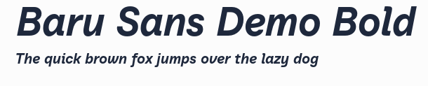 Baru Sans Demo Bold預覽圖