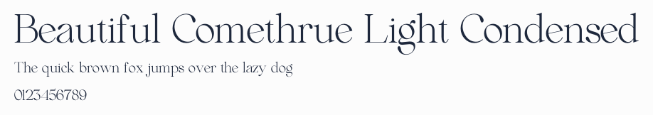 Beautiful Comethrue Light Condensed預覽圖