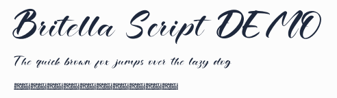 Britella Script DEMO預覽圖