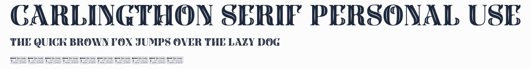 Carlingthon Serif Personal Use預覽圖