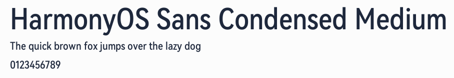 HarmonyOS Sans Condensed Medium預覽圖
