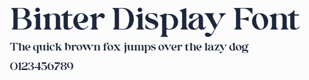 Binter Display Font預覽圖