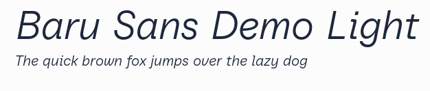 Baru Sans Demo Light預覽圖