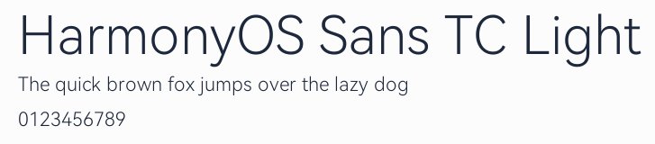 HarmonyOS Sans TC Light預覽圖