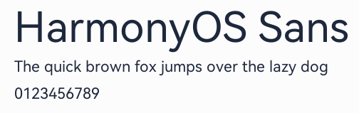 HarmonyOS Sans預覽圖