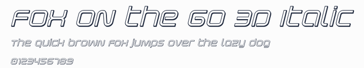 Fox on the Go 3D Italic預覽圖