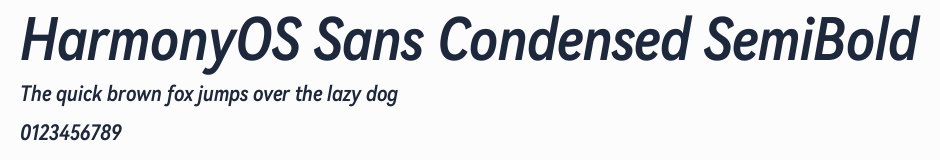 HarmonyOS Sans Condensed SemiBold