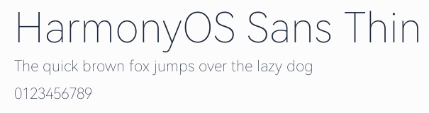 HarmonyOS Sans Thin