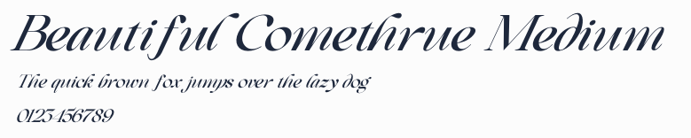 Beautiful Comethrue Medium預覽圖