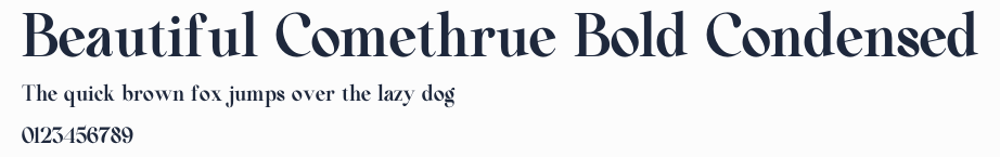 Beautiful Comethrue Bold Condensed預覽圖