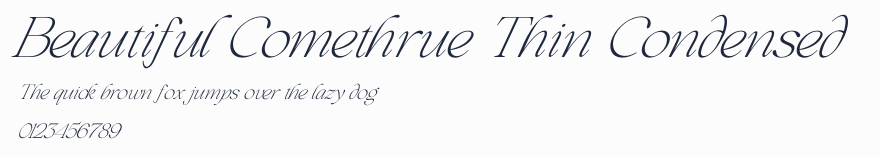 Beautiful Comethrue Thin Condensed預覽圖