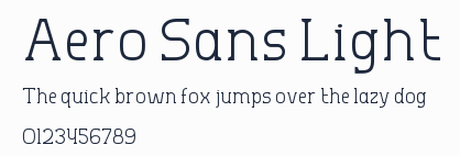 Aero Sans Light預覽圖