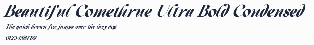 Beautiful Comethrue Ultra Bold Condensed預覽圖