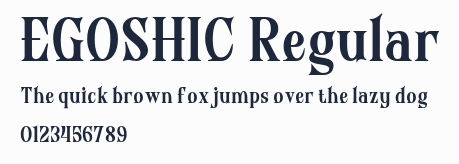 EGOSHIC Regular預覽圖