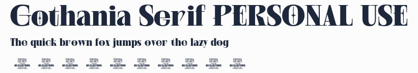 Gothania Serif PERSONAL USE預覽圖