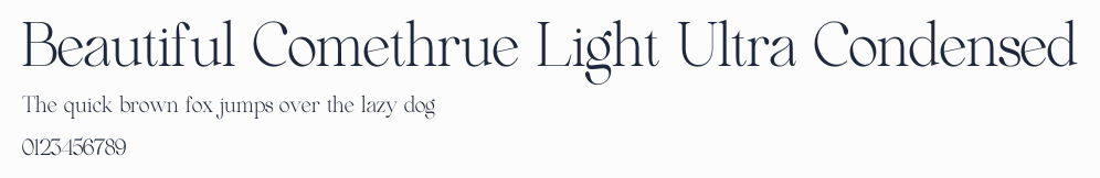 Beautiful Comethrue Light Ultra Condensed預覽圖