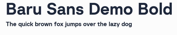 Baru Sans Demo Bold預覽圖