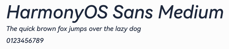 HarmonyOS Sans Medium