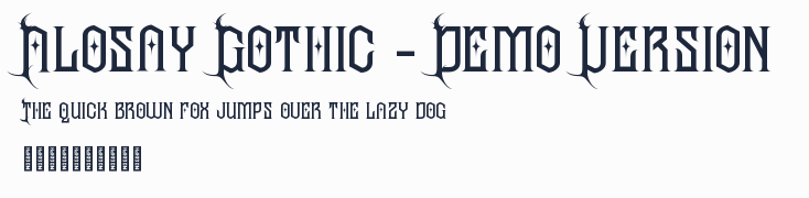 Alosay Gothic - Demo Version