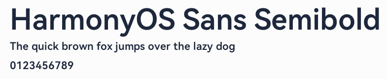 HarmonyOS Sans Semibold預覽圖