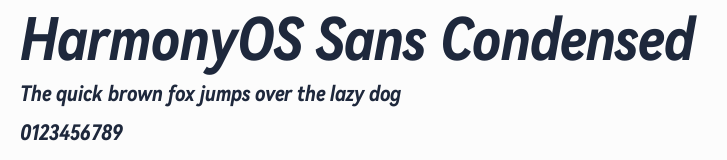 HarmonyOS Sans Condensed 預覽圖