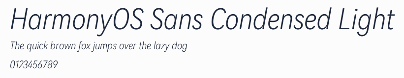 HarmonyOS Sans Condensed Light預覽圖