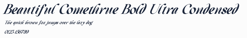 Beautiful Comethrue Bold Ultra Condensed預覽圖