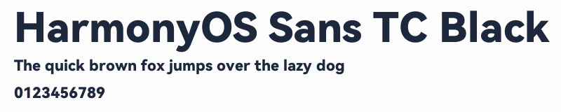 HarmonyOS Sans TC Black預覽圖