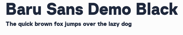 Baru Sans Demo Black預覽圖
