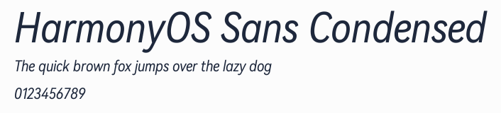 HarmonyOS Sans Condensed預覽圖